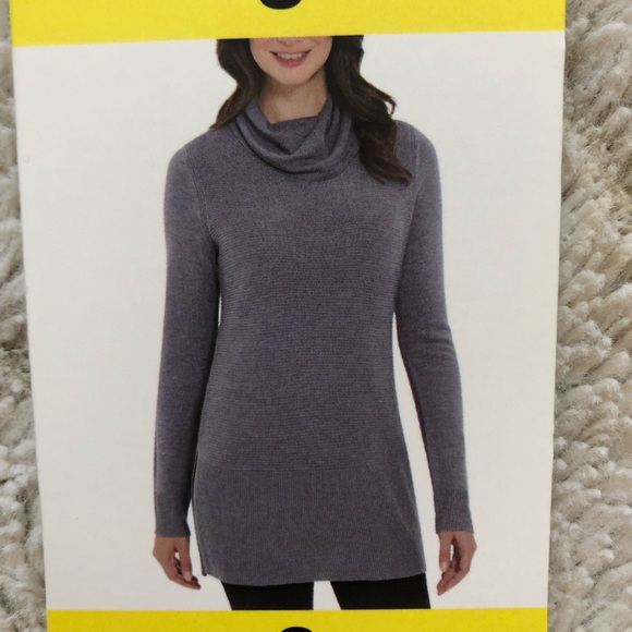 Grey Long Sleeve Cowl Neck Sweater - Picture 4 of 6